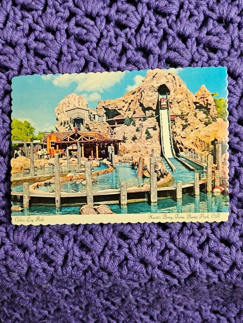 Calico Log Ride Knott's Berry Farm Postcard